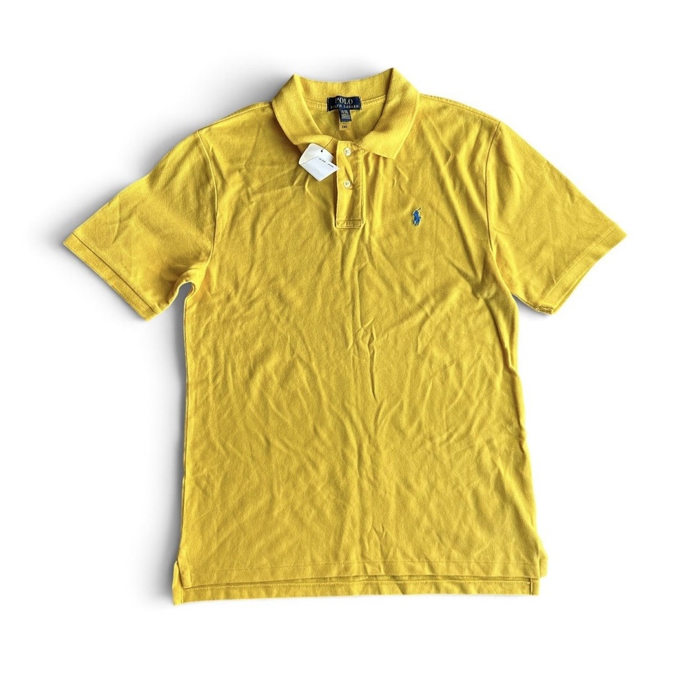 Polo Ralph Lauren Short Sleeve Polo Shirt Soft Touch Yellow Youth Size XL 18-20
